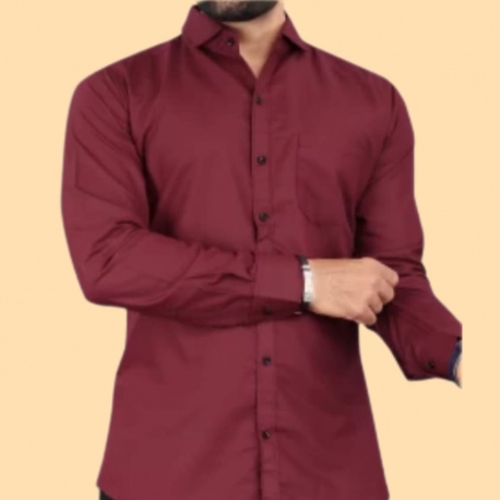 Cotton Shirt - Maroon (SHCO15SL )