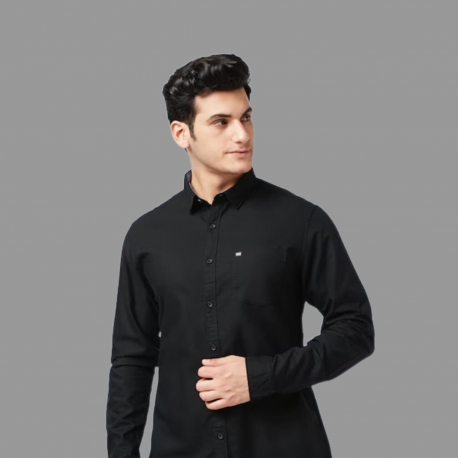 Cotton Shirt -Black ( SHCO5SXL)